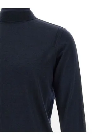 PAOLO PECORA Abbigliamento,Maglieria Dolcevita in lana blu 