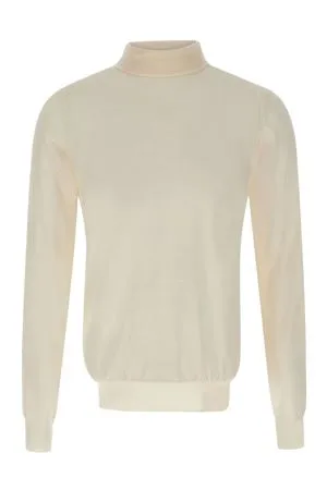 PAOLO PECORA Abbigliamento,Maglieria Dolcevita in lana panna 