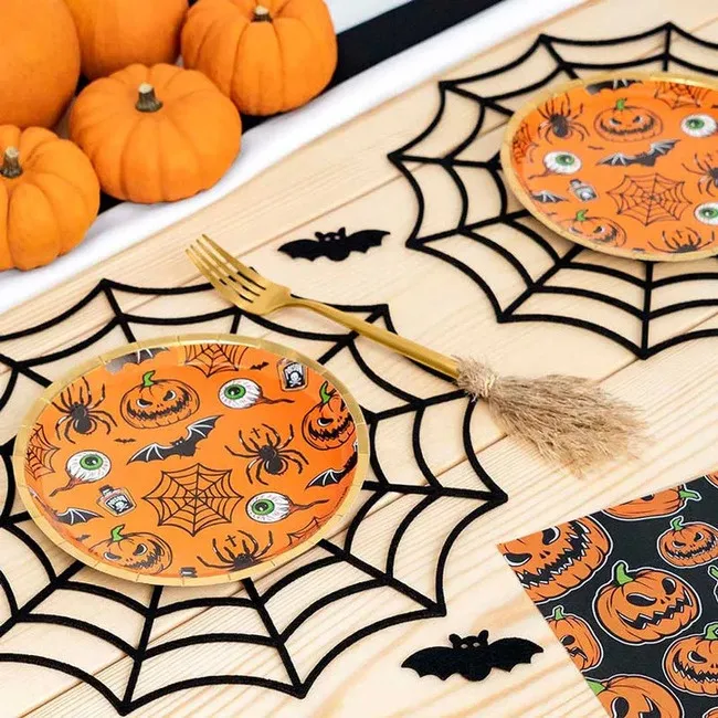 Piatti elemento Halloween 23 cm - 6 pezzi.