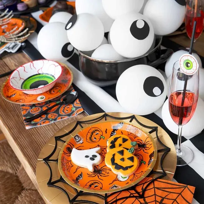Piatti elemento Halloween 23 cm - 6 pezzi.