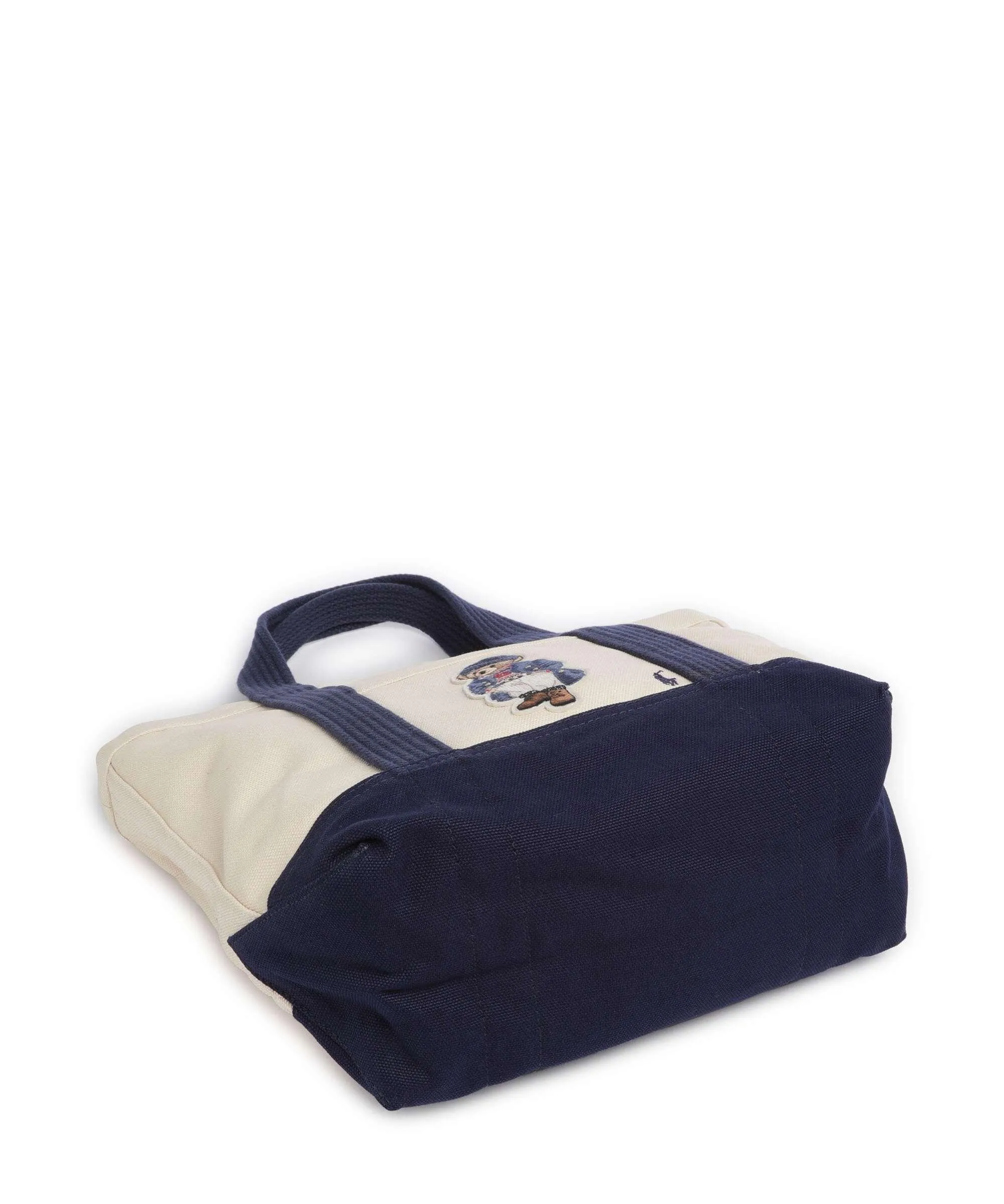  Polo Ralph Lauren Bear Nautical Borsa a mano cotone bianco/blu  