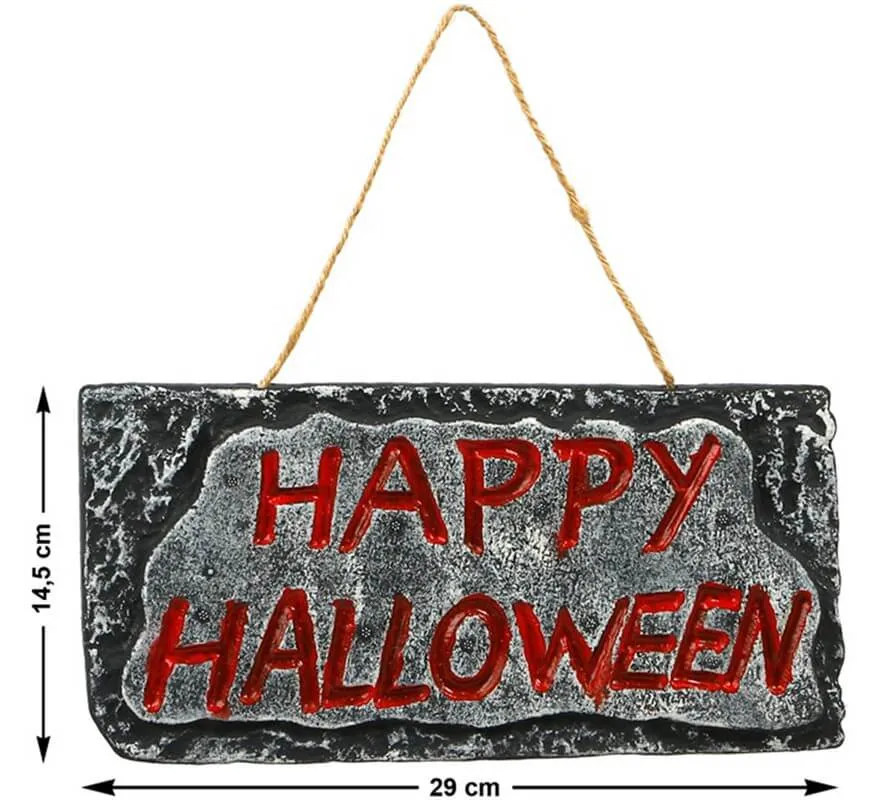 Poster decorativo happy halloween 29x14 cm