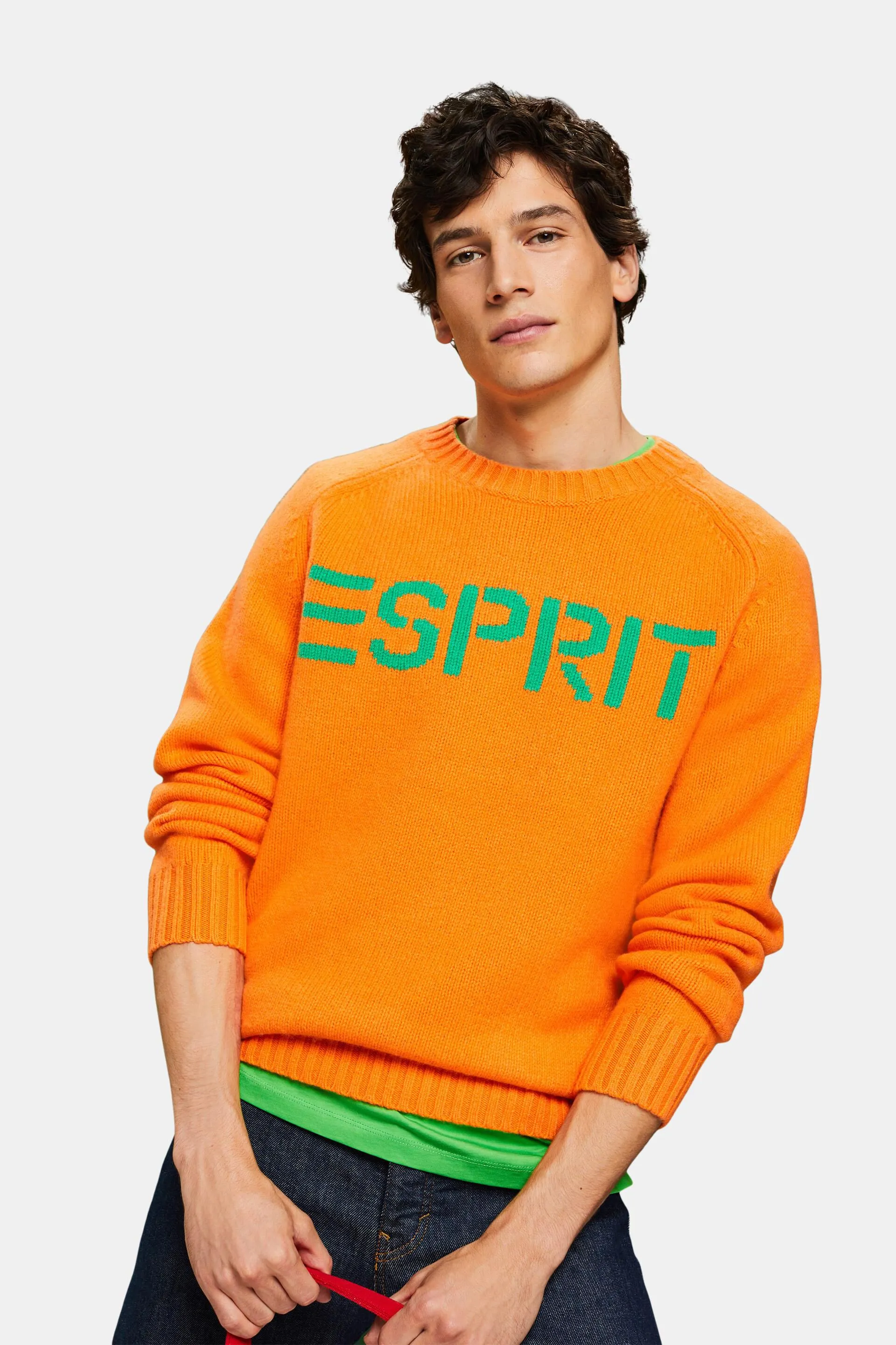 Pullover con logo in lana e cashmere