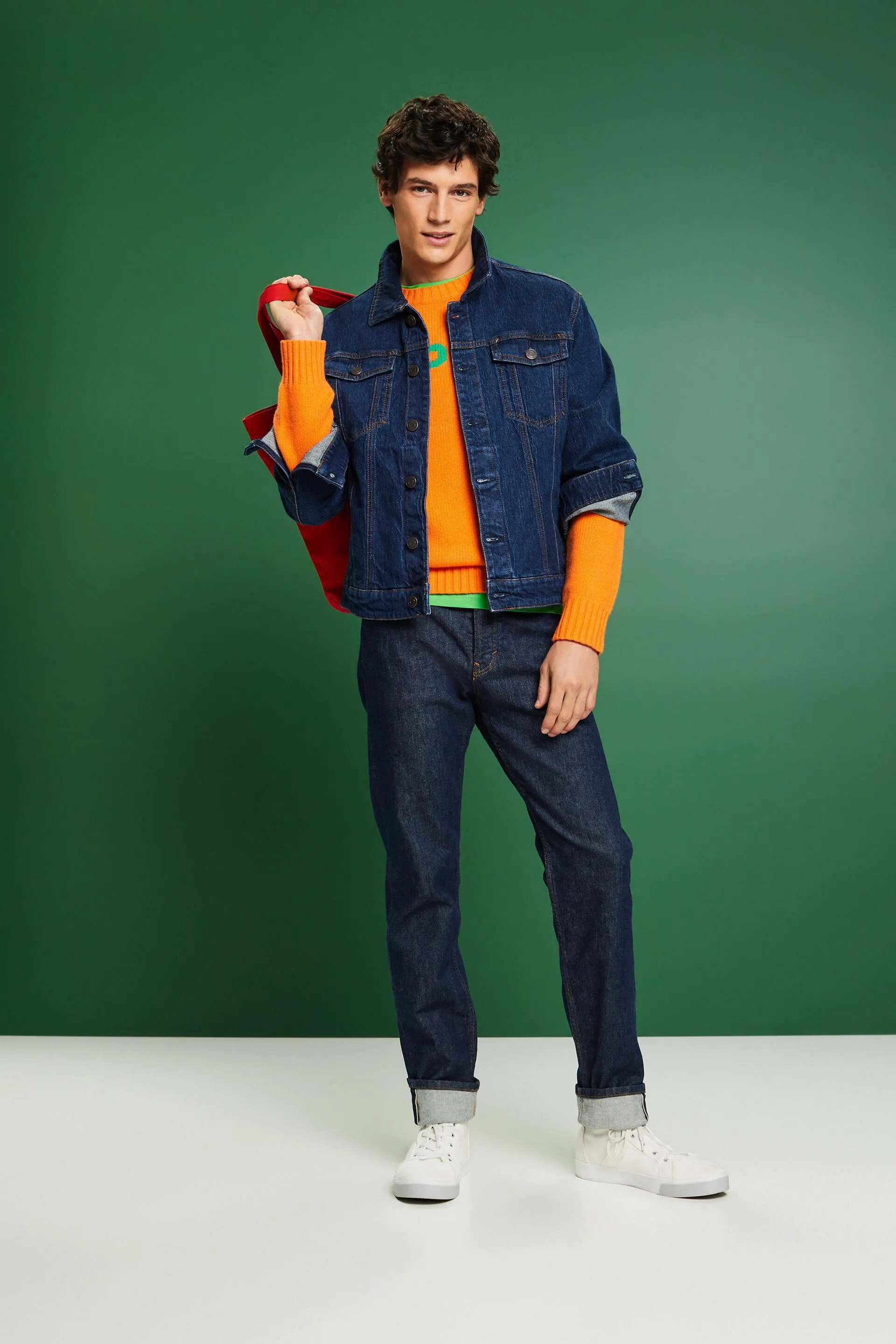 Pullover con logo in lana e cashmere