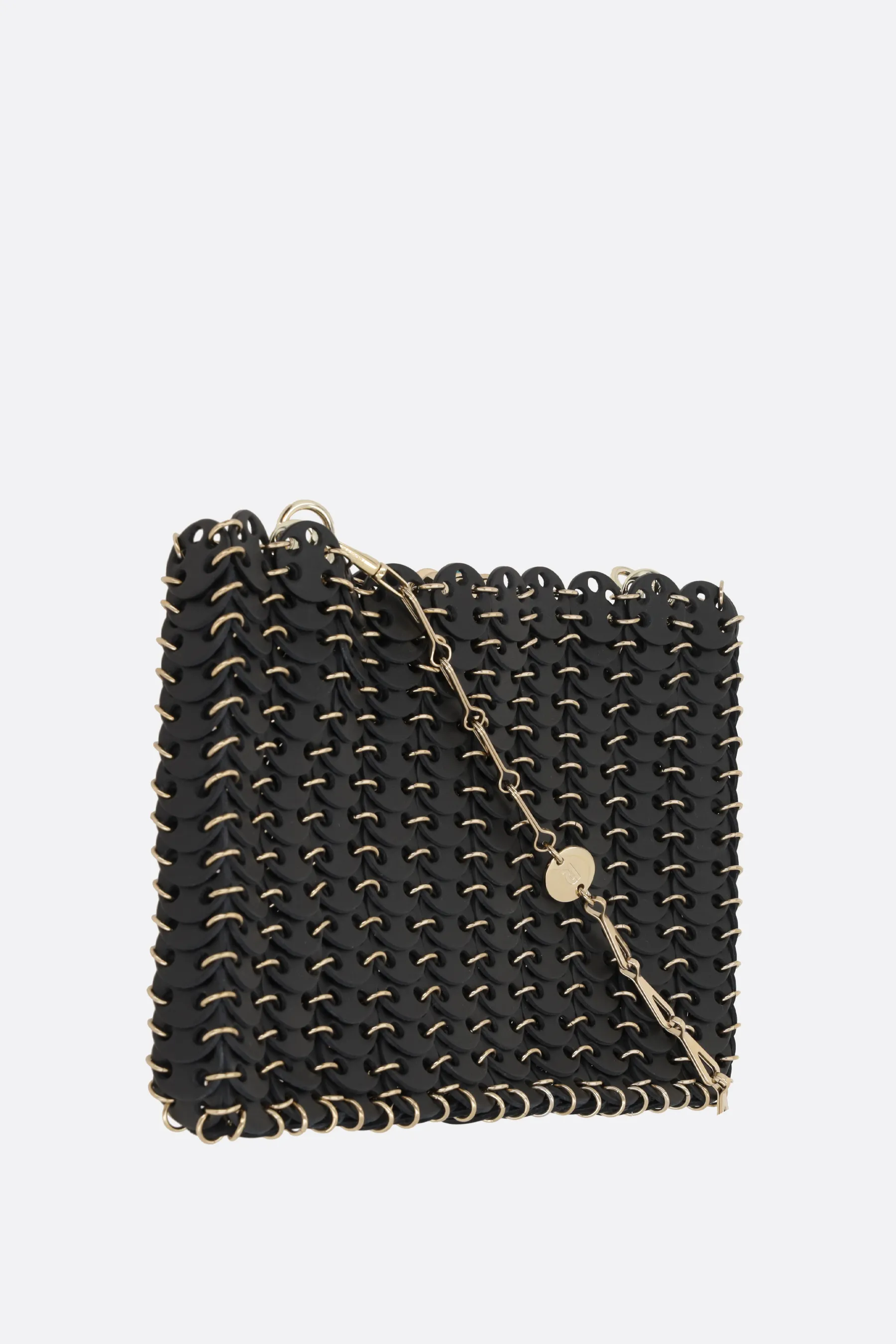  RABANNE borsa a spalla 1969 con dischi in pelle 