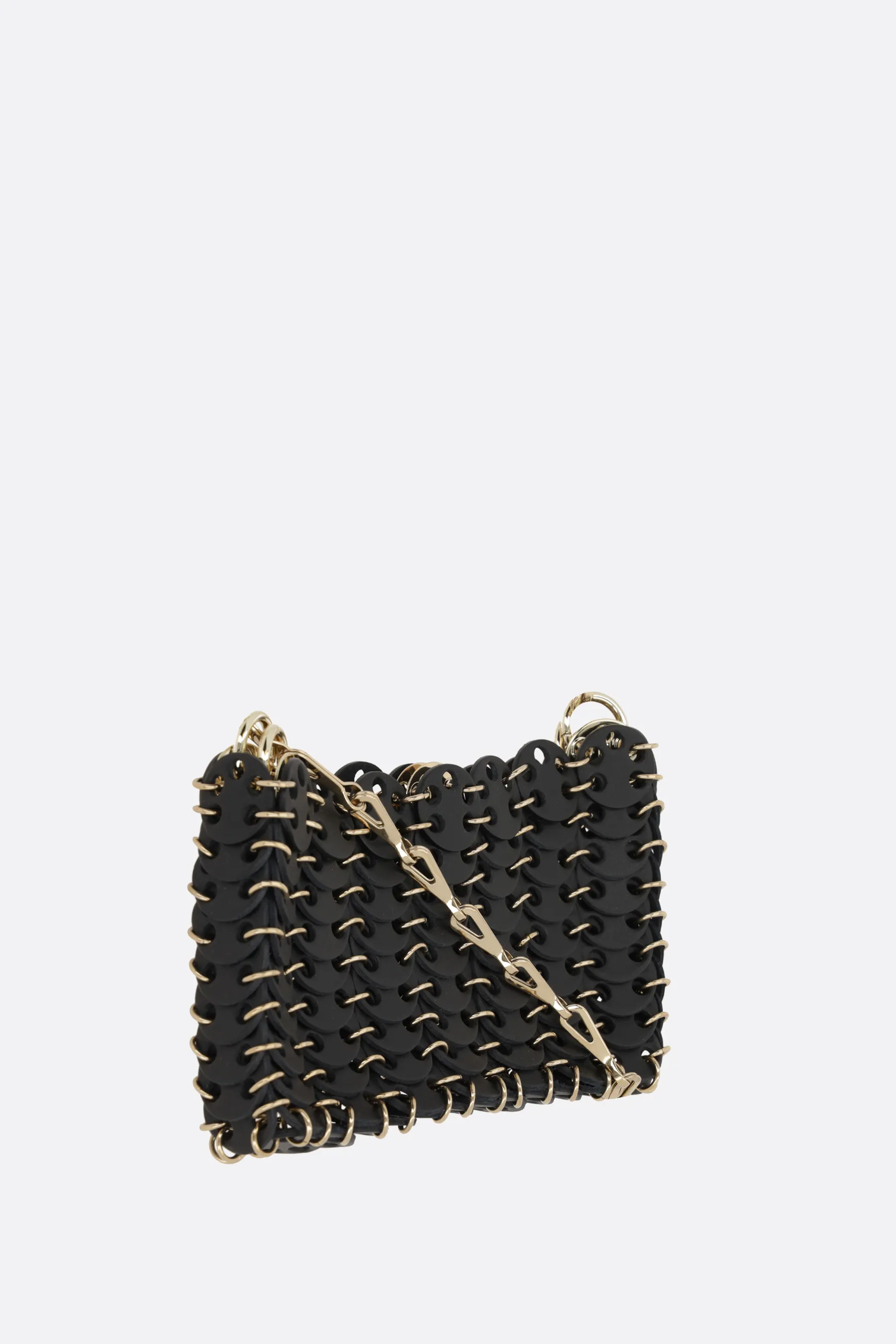  RABANNE borsa a spalla 1969 nano con dischi in pelle 