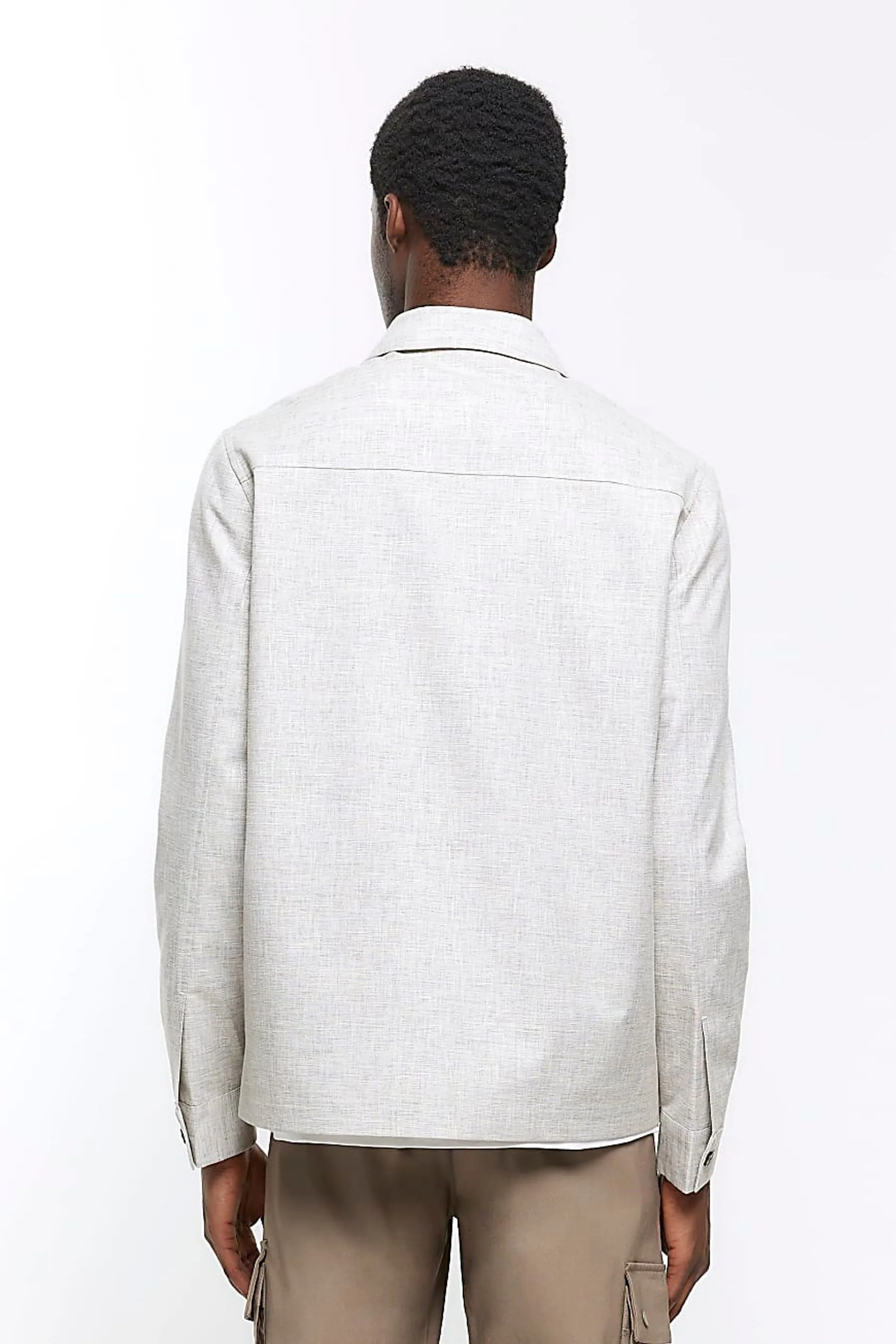 River Island - Giacca harrington testurizzata