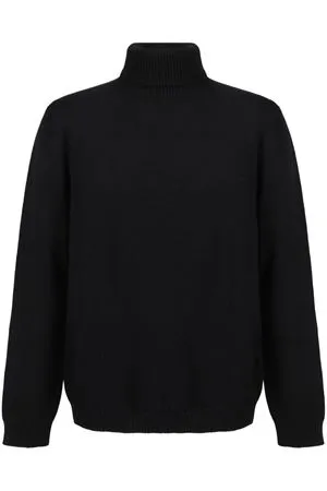 ROBERTO COLLINA Abbigliamento,Maglieria Maglione dolcevita in lana merino nero 
