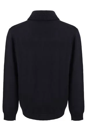ROBERTO COLLINA Abbigliamento,Maglieria Maglione dolcevita in lana merino nero 