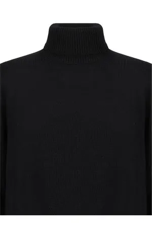ROBERTO COLLINA Abbigliamento,Maglieria Maglione dolcevita in lana merino nero 