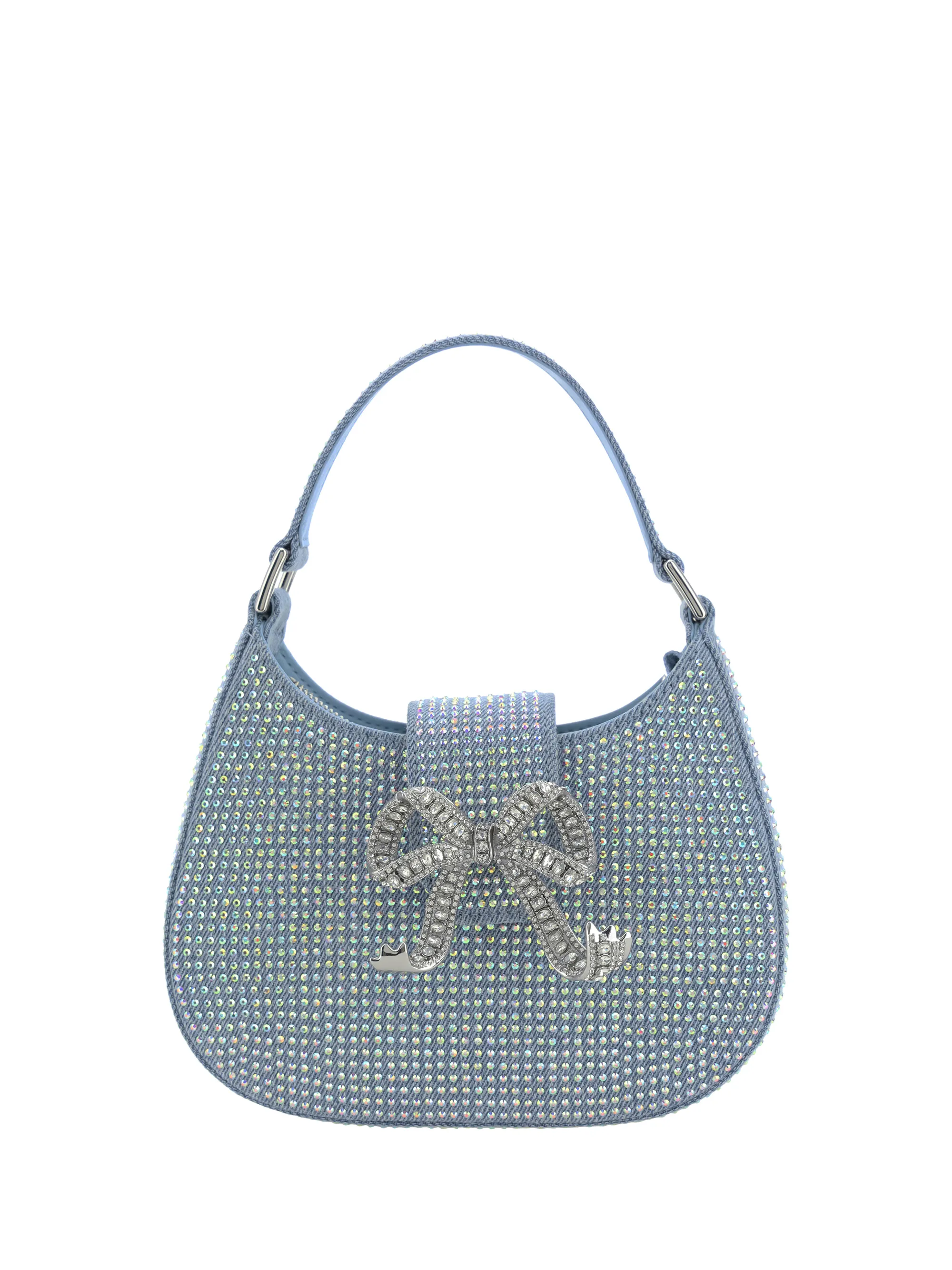     SELF-PORTRAIT      Borsa a Mano Denim Cresent 