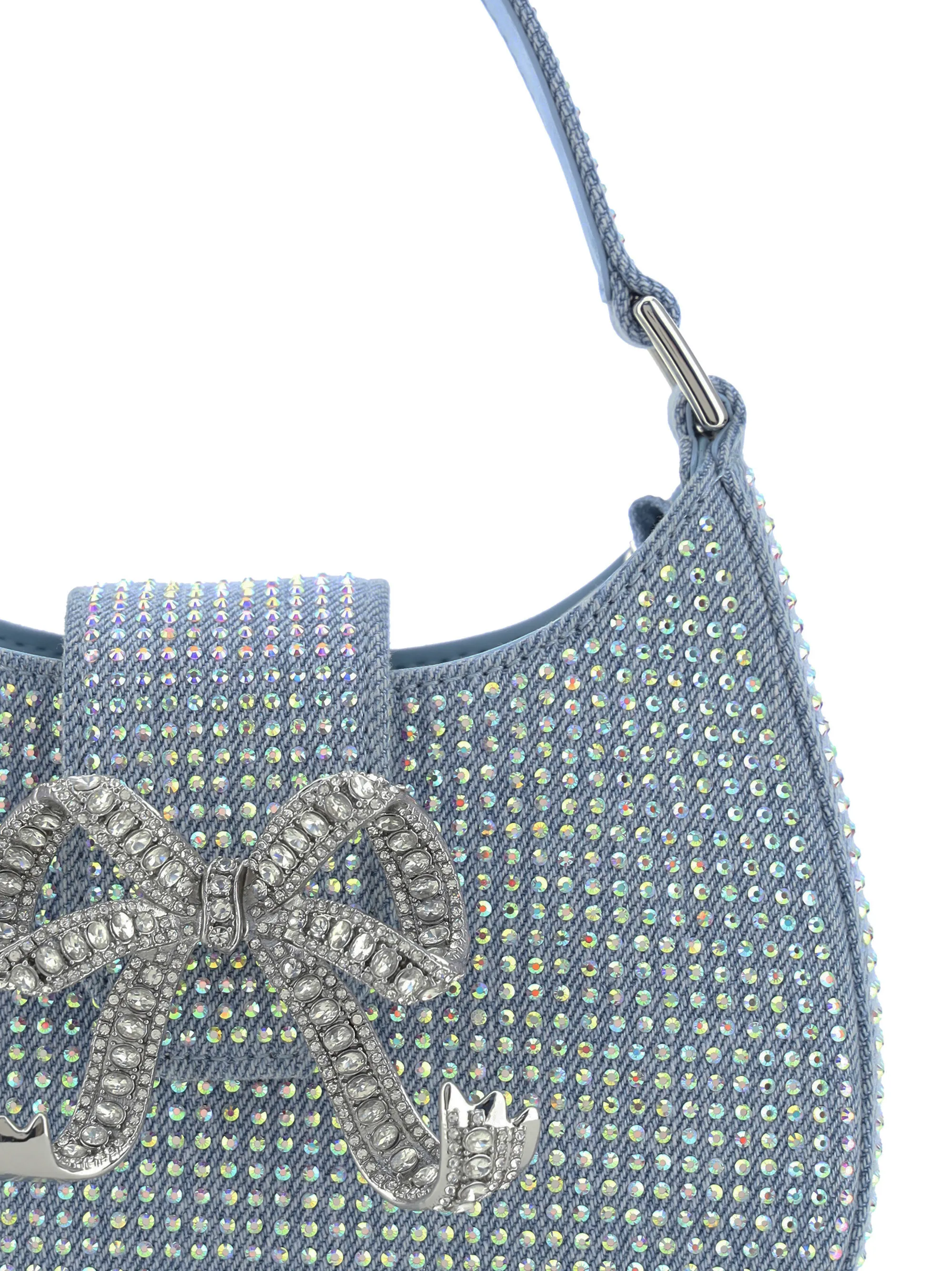     SELF-PORTRAIT      Borsa a Mano Denim Cresent 