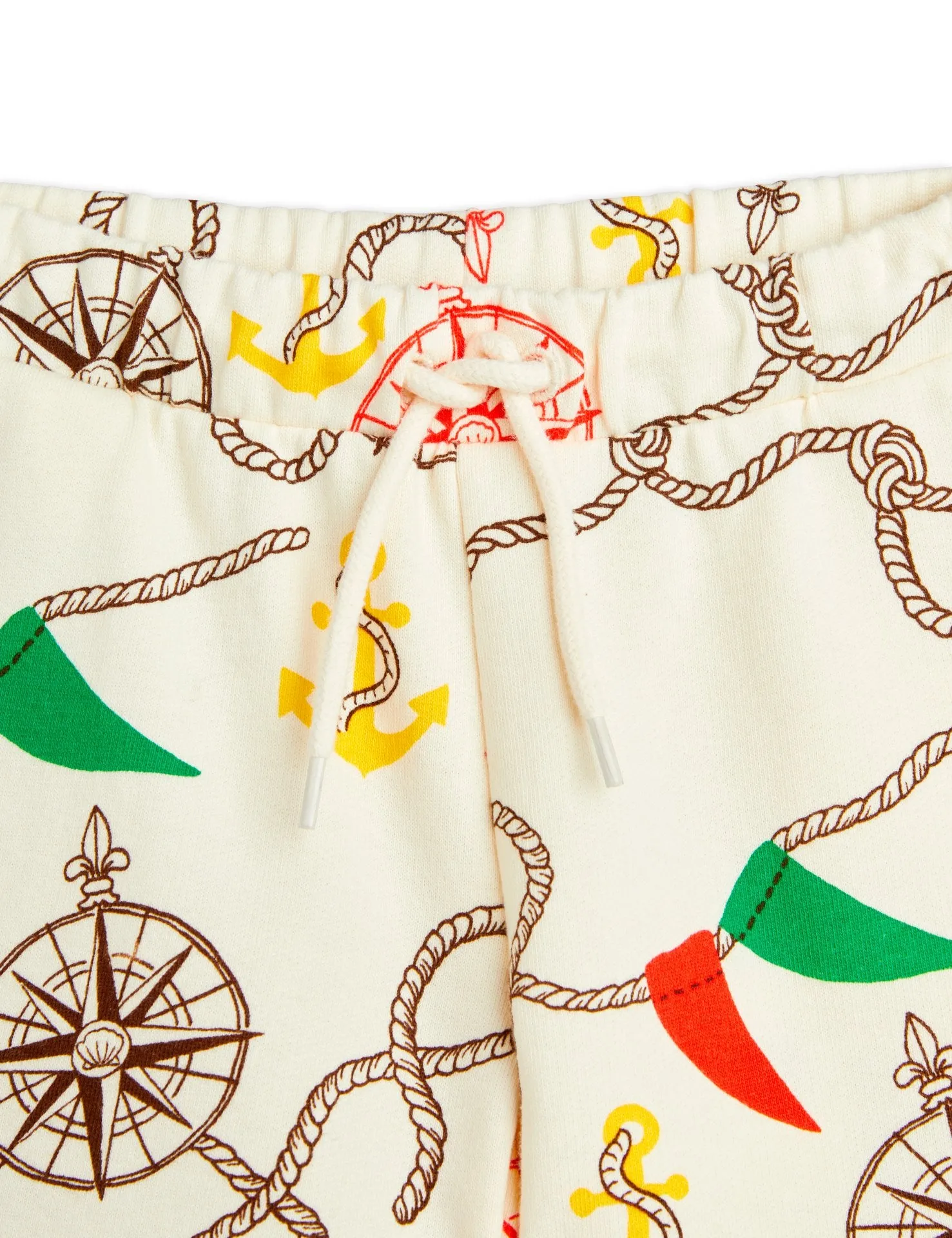 Short in felpa panna con stampa all over per neonati e bambini