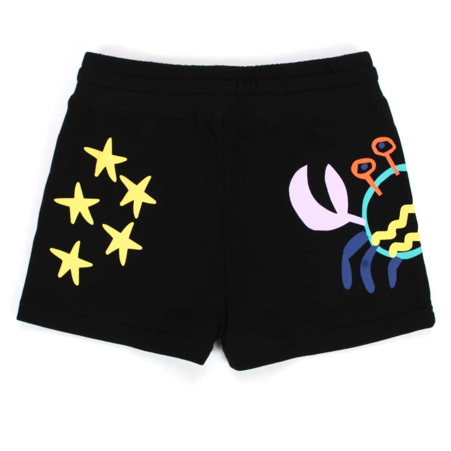 Shorts Neri In Felpa Con Stampe Bambina E Teen