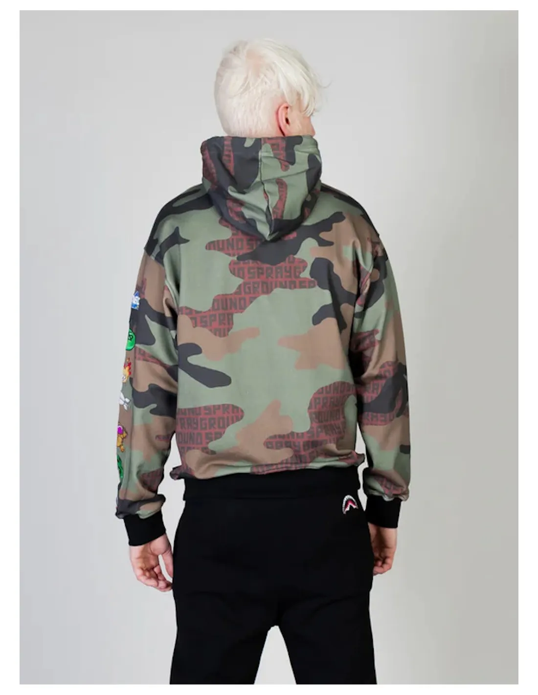 SPRAYGROUND FELPA UOMO,CAMO PATCHES HOODIE