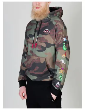 SPRAYGROUND FELPA UOMO,CAMO PATCHES HOODIE