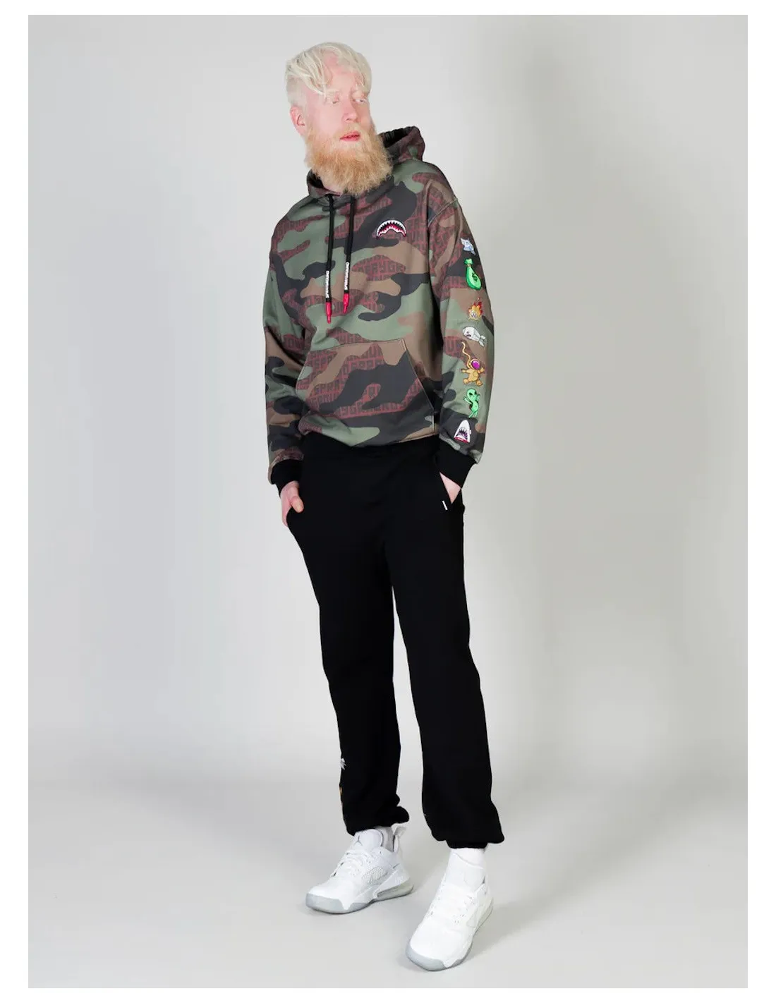 SPRAYGROUND FELPA UOMO,CAMO PATCHES HOODIE