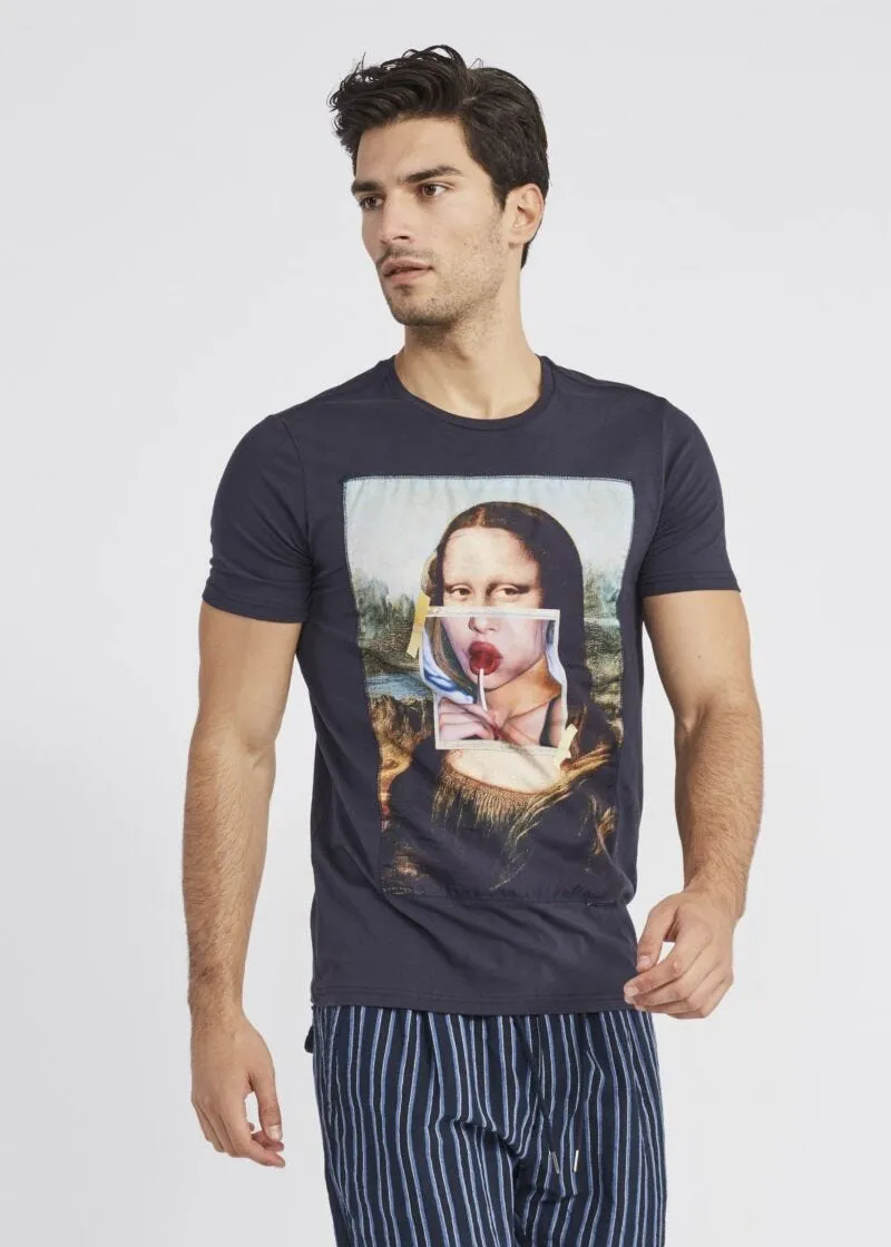 T-shirt con stampa artistica