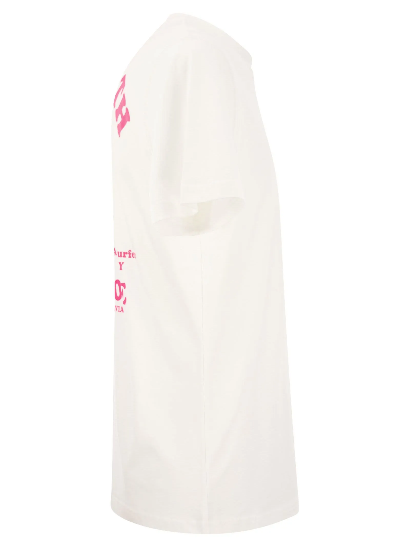 T-shirt in cotone con stampa SURFER GIRL