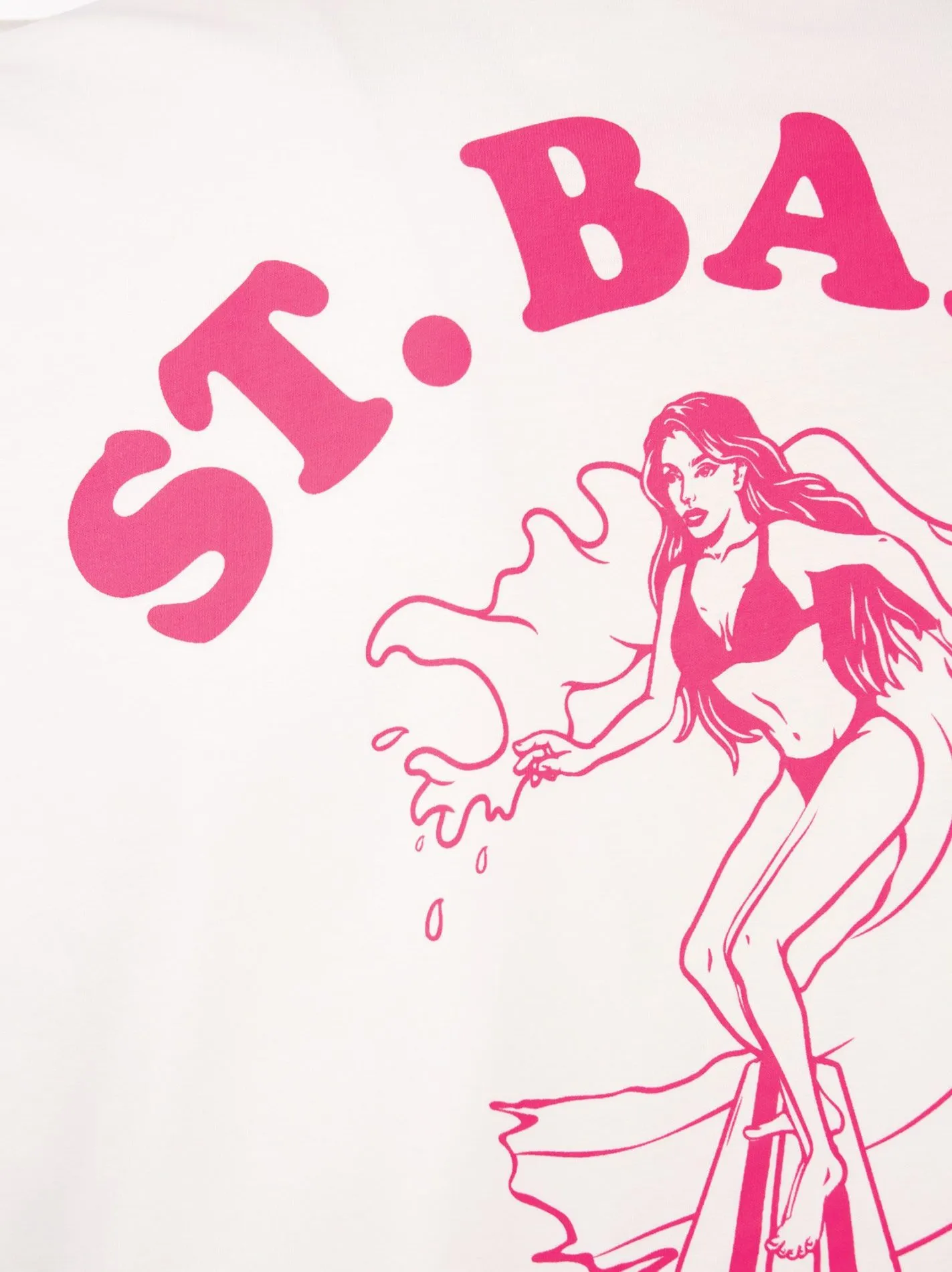 T-shirt in cotone con stampa SURFER GIRL