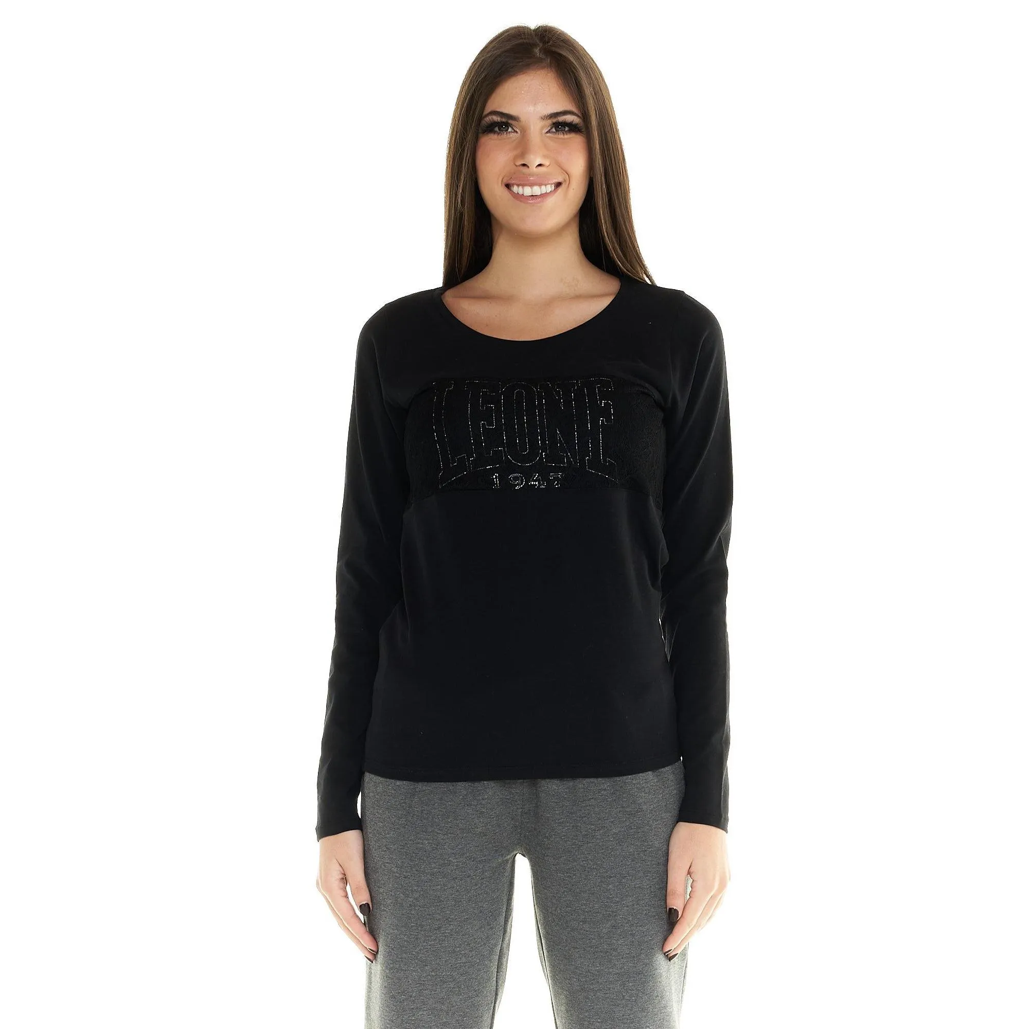 T-shirt Leone donna con maniche lunghe Scooter