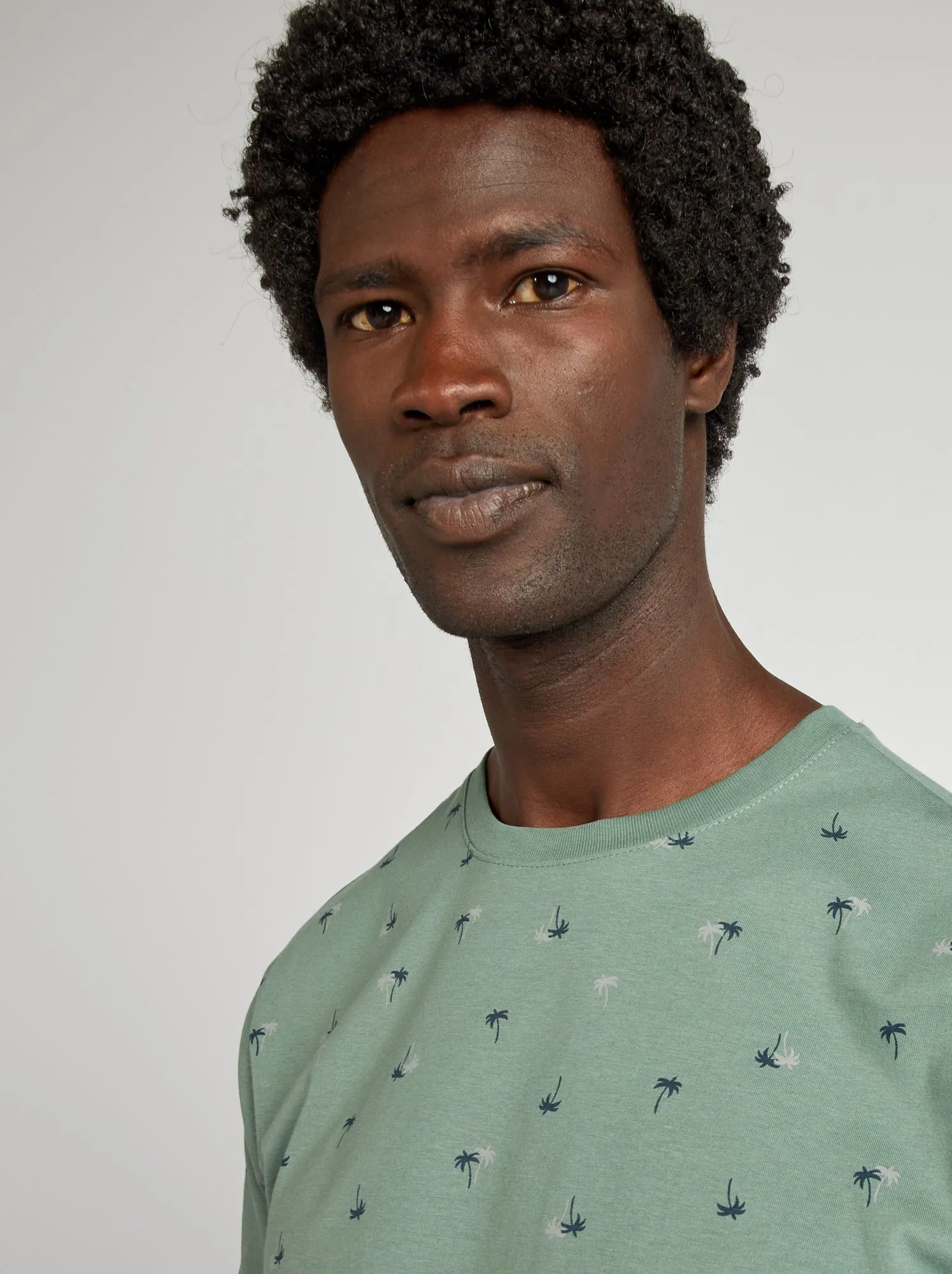 T-shirt stampata a maniche corte - VERDE