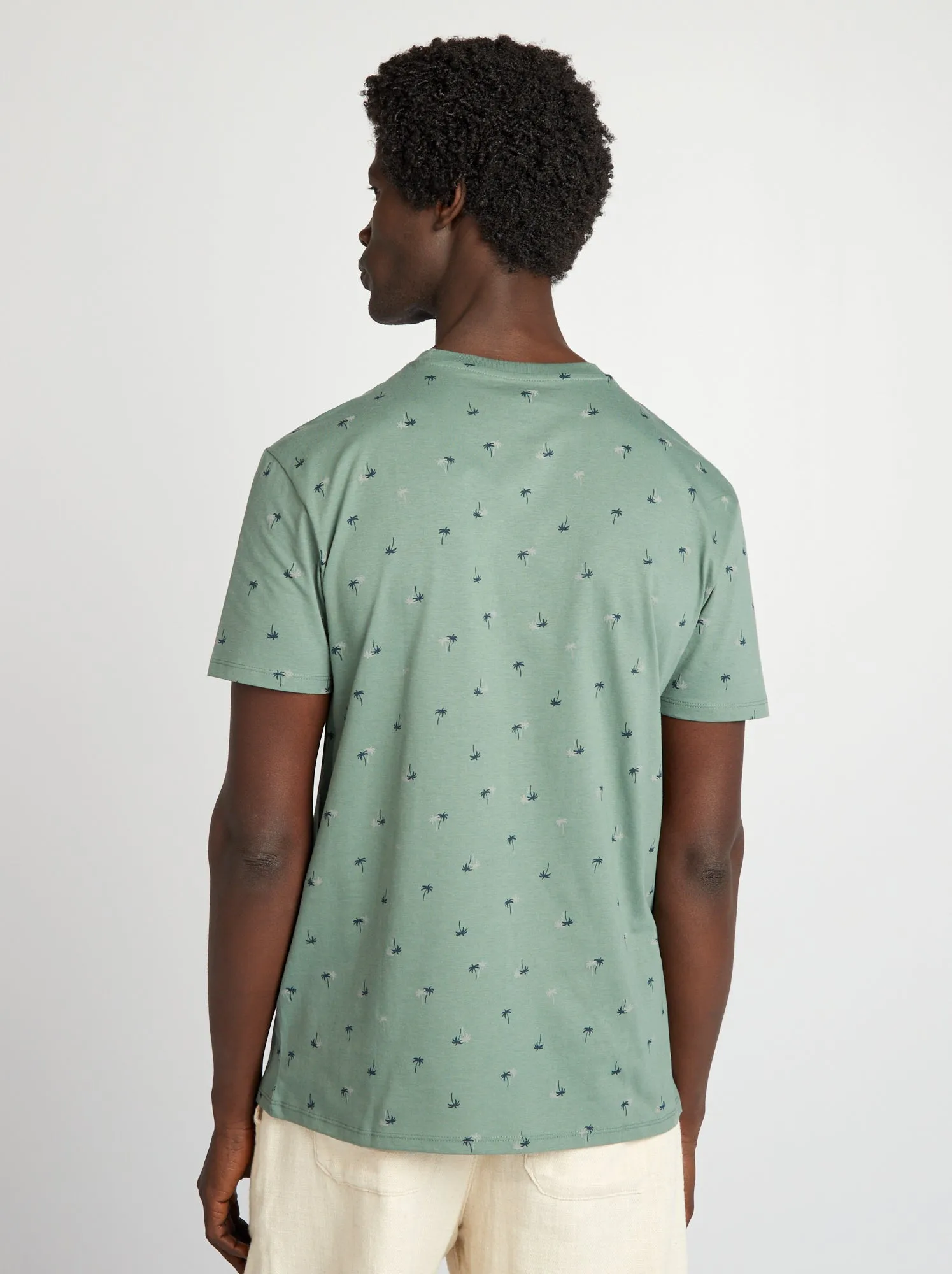 T-shirt stampata a maniche corte - VERDE
