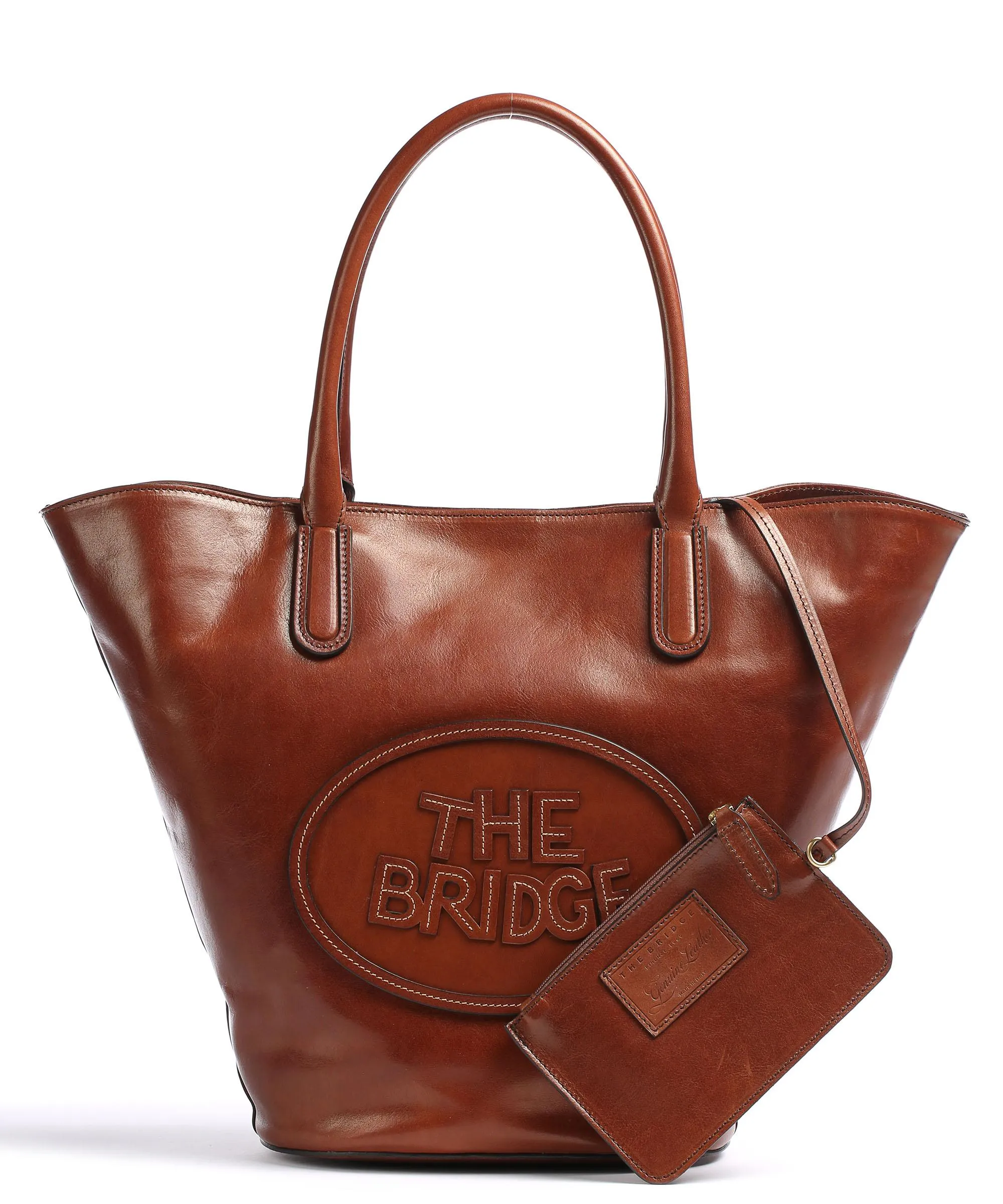  The Bridge Penelope Borsa a secchiello pelle bovina marrone  