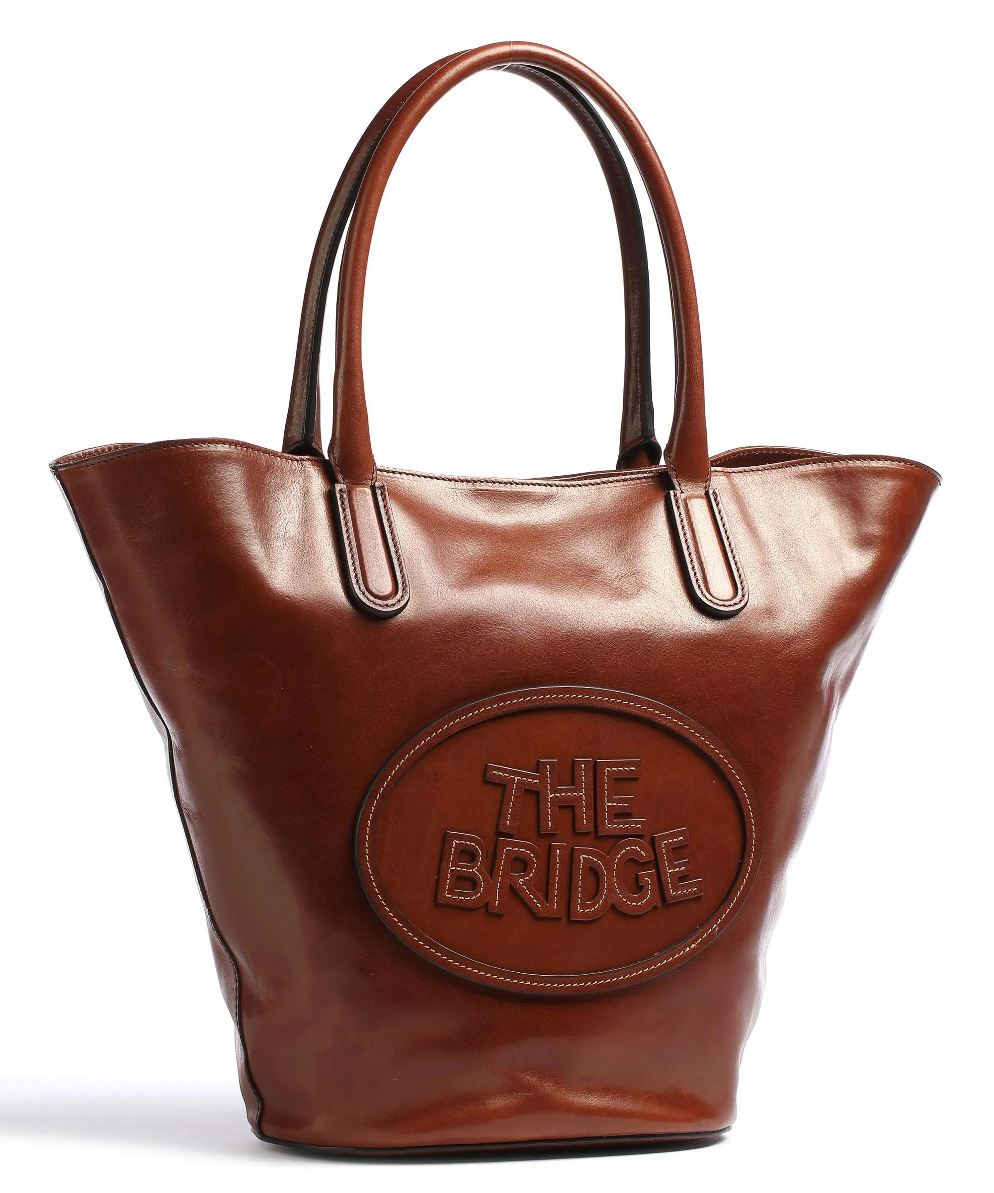  The Bridge Penelope Borsa a secchiello pelle bovina marrone  