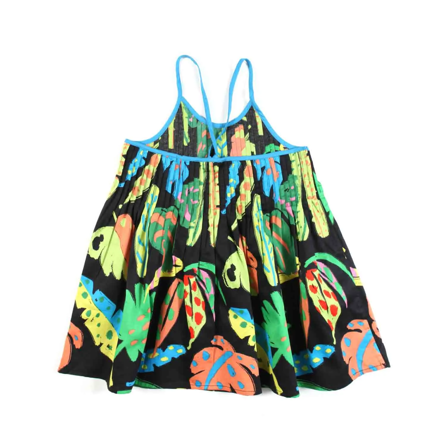 Top Blusa Nero Con Stampe Multicolor