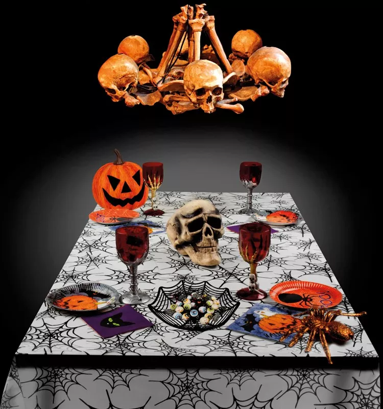 Tovaglia ragnatele Halloween 135 x 275cm