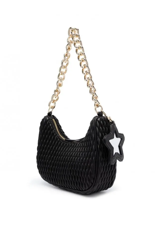 Versace Jeans Couture Borsa a spalla trapuntata con placca logo