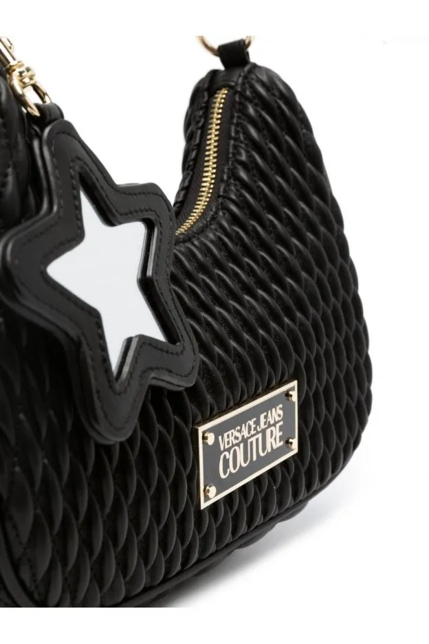 Versace Jeans Couture Borsa a spalla trapuntata con placca logo