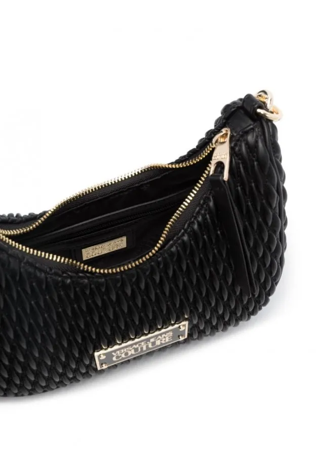 Versace Jeans Couture Borsa a spalla trapuntata con placca logo