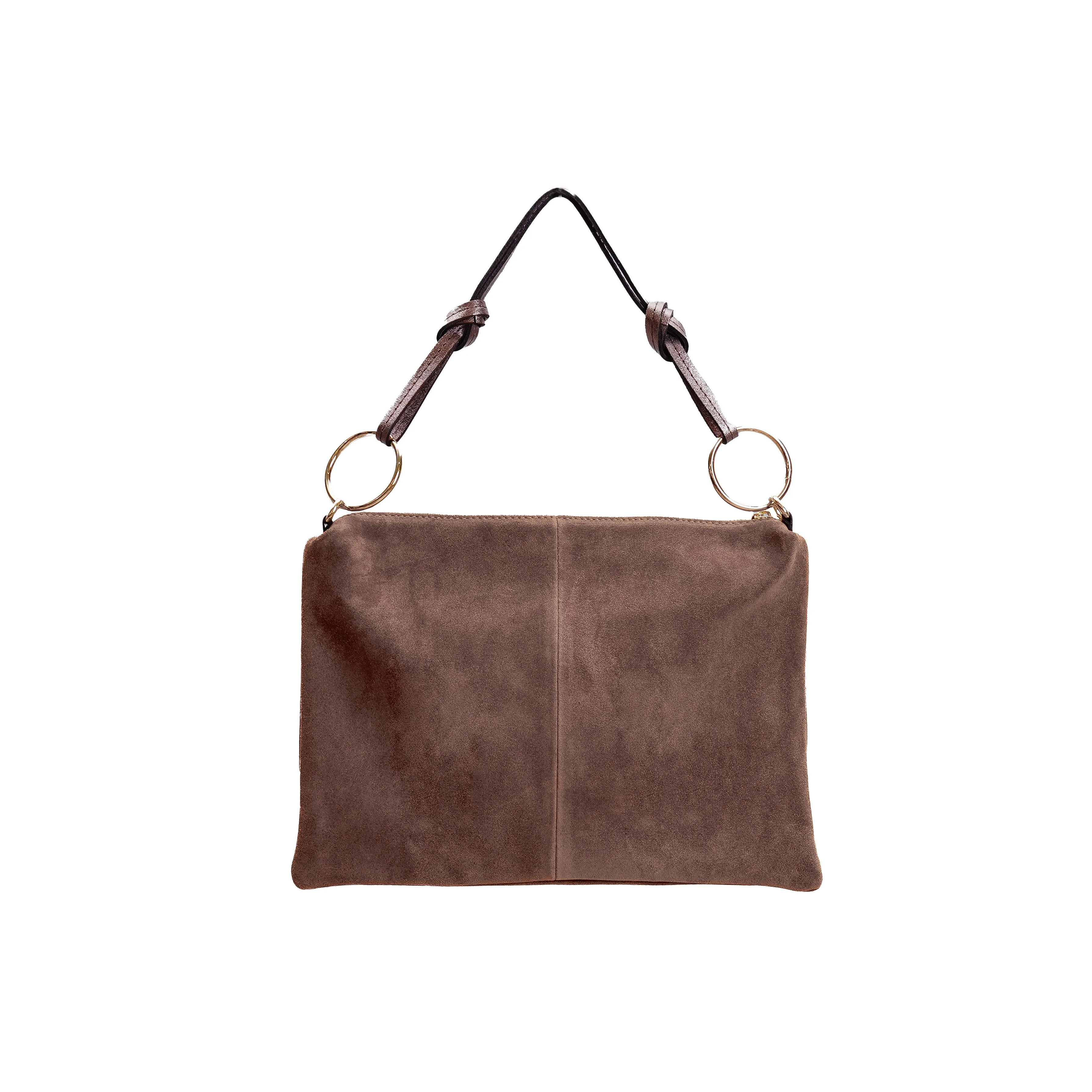 W by Whitemood-Borsa a spalla in pelle scamosciato - taupe