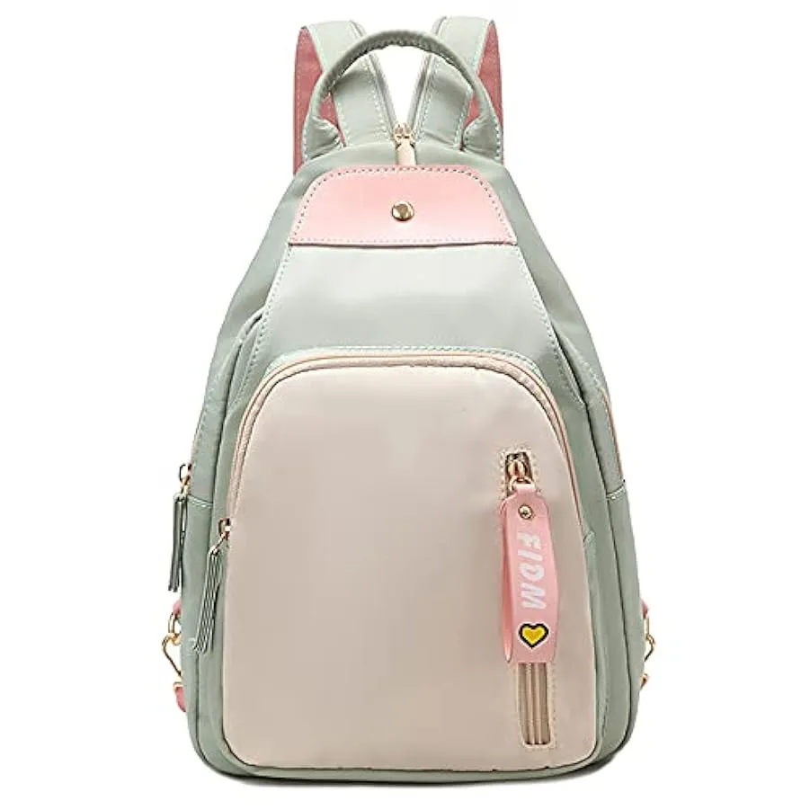 Zaino da donna in nylon, piccola borsa a tracolla con chiusura lampo, zaini casual da giorno, ciclismo, escursionismo, viaggi 19