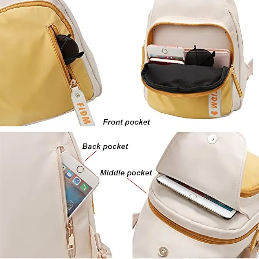 Zaino da donna in nylon, piccola borsa a tracolla con chiusura lampo, zaini casual da giorno, ciclismo, escursionismo, viaggi 19